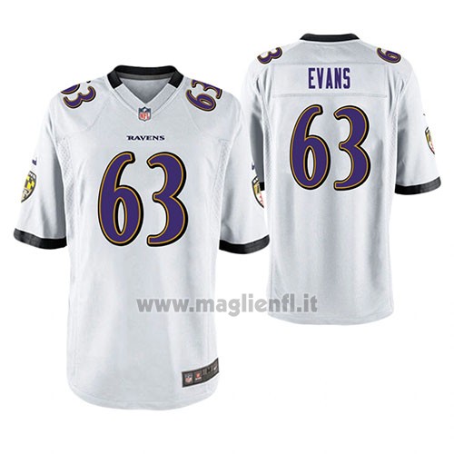 Maglia NFL Game Baltimore Ravens Justin Evans Bianco